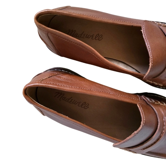 MADEWELL The Corinne Lugsole Loafers Dried Maple Brown Tan Leather Size 8 Womens - Picture 5 of 7